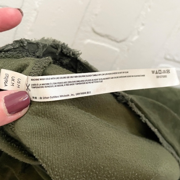 Free People Movement Hoodie 1/4 zip Pockets High Low Olive Green Sz S Oversized - Picture 8 of 15